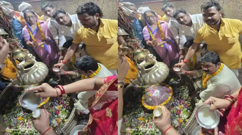 भारतीय सैनिकों की रक्षा के लिए भाजपा प्रदेश मंत्री ने मार्कण्डेय महादेव मंदिर में कराया रूद्राभिषेक