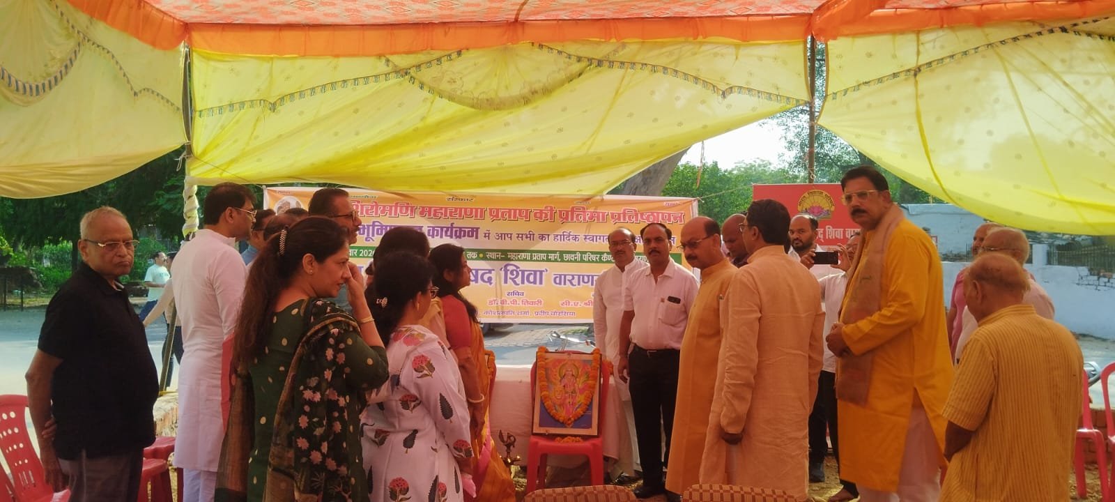 भारत विकास परिषद शिवा ने वीर शिरोमणि महाराणा प्रताप की 12 फुट की विशाल प्रतिमा महाराणा प्रताप , कैन्टोन्मेन्ट वाराणसी में स्थापित करने के लिए भूमि पूजन किया